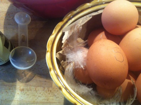 Add an egg, without the feather